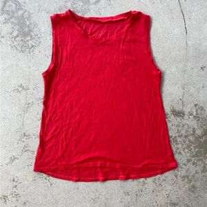 Bundle Sale! Red Boatneck Sleeveless Tee